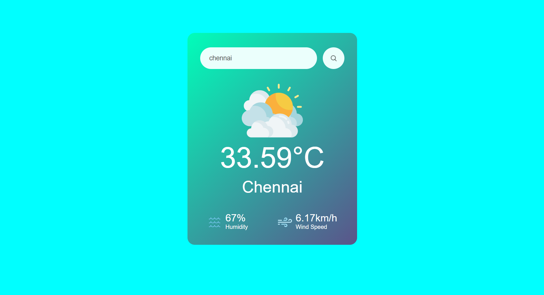 Weather App project preview
